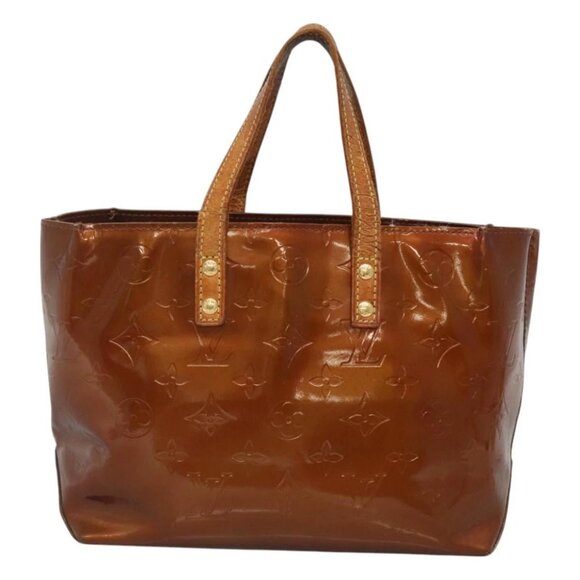 LOUIS VUITTON Monogram Vernis Reade PM Hand Bag Bronze M91146 LV Auth 127760 - Picture 1 of 14